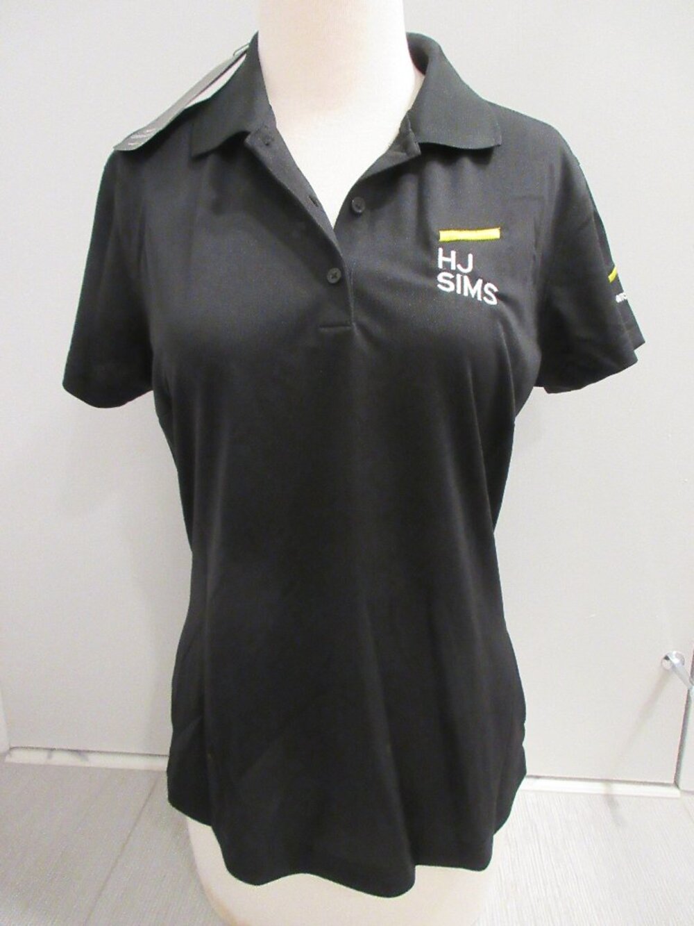 adidas Women's Black Climalite Golf Shirt  Size Medium w/ Embroidered Logo NWT